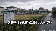 毎日新聞「火葬率は99.9％だけど100じゃない、ムスリム土葬こそ日本文化。火葬なのは釈迦が勝手にやっただけ土壌汚染も火葬の方が汚染」
