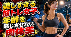【朗報】美しすぎる筋トレ女子、年齢を感じさせない肉体美でネット民ざわつく