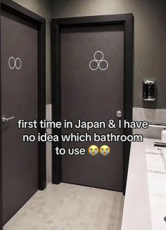 外国人「日本のトイレにいるんだが…どっちに入ればいいか分からない」