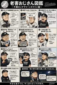 ネットの千葉ロッテファン、イラスト化されるwww