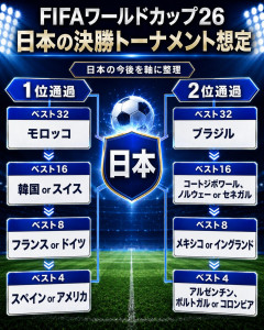 【朗報】W杯サッカー日本代表、グループ2位突破のほうが良い模様