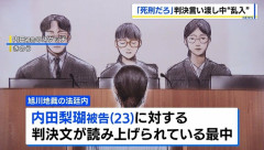 【悲報】内田梨瑚の判決読み上げ中に「この判決じゃ報われねぇぞ！」と乱入したおっちゃん（48）、無事逮捕される