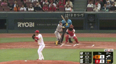 【広島対巨人8回戦】巨人、3回表1アウト二三塁から浦田の犠牲フライで先制！！！！！！！！！！！！！