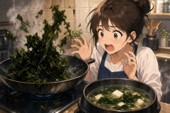 【料理】わかめスープ初心者の悩みに韓国ニキ直伝のアドバイスにより失敗もなくなり劇的にウマさが増したコツがこちら！！！！！