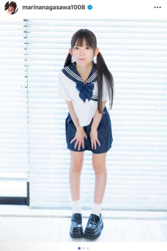 童顔Fカップグラドル・長澤茉里奈、30歳セーラー服姿に反響「全然違和感ない」「中学校に入学ですか？」