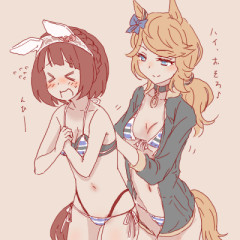 【ウマ娘】おてがきでお揃いの水着いいべ…