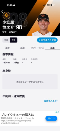 【悲報】小笠原慎之介、やせたかなしい姿で発見される・・・【誤植】