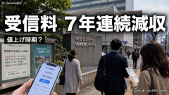 【速報】ＮＨＫ「あー７年連続減収だあ※社員高額年収」 NHK古賀経営委員長「本当は値上げの時期だと個人的に思う」