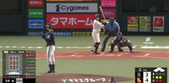 牧原大成の2点タイムリーヒット！！ホークスこの回5点を挙げ逆転に成功