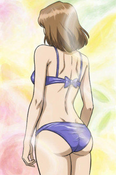 【画像】海に後ろ姿だけはかわいいビキニギャルいたｗｗｗ