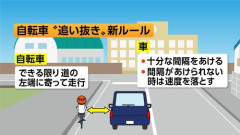 警察「自転車追い抜き新ルール作ったら、黄色線はみだしばかりで交通違反が増えたので黄色から白色に塗り替えます！！！」