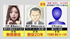 【悲報】北海道リンチ強盗殺人事件、川村葉音さんら3人本日判決へ・・・・・・・・・