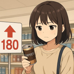 缶コーヒー、180円に値上げ…ちょっと前まで130円だったのに…
