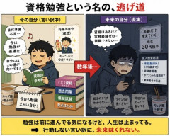 【画像】資格勉強という名の、逃げ道