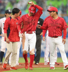 カープ辰見、靭帯損傷も「痛い時あるがそこまで悪くない」早期復帰に向けリハビリ開始