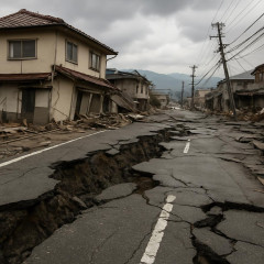 山梨県で震度6弱 津波の心配なし   #地震速報