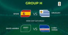 ◆W杯◆H組3節 スペインがウルグアイ撃破で首位突破、カーボベルデは3引分けで2位浮上、ウルグアイ敗退決定