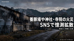 【NHK】養豚場や神社・寺院の火災 、イスラム教徒が? 根拠ない情報がSNSで拡散 外国人への差別的投稿も