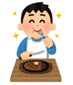 【画像】ワイ、朝食にステーキ食う