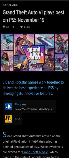 Rockstar公式「GTA6はPS5でプレイするのがベスト」