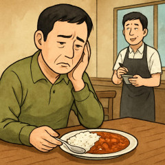カレーを注文したら「少しハヤシライスも食べるかい？」→お会計に入っていた…スリム内間の体験談に共感、店へのモヤモヤも   |  ご一緒にポテトはいかがですか？　と同じ扱い
