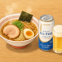 【悲報】ラーメン屋でノンアルコールビール飲んだ男、飲酒運転で逮捕