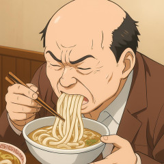 うどんを食べるとハゲる あとラーメン