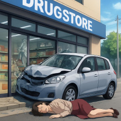 ペダル踏み間違え…ドラッグストアに車が突っ込み49歳女性が店の前で巻き込まれ死亡