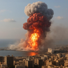 レバノンで巨大な爆発 動画あり   #速報 |  大分前に火薬だか化学物質だかの貯蔵庫が爆発してこんななってたけどそれより凄いんか？