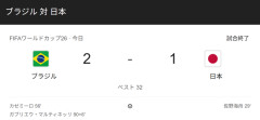 【実況振り返り】ワールドカップ　日本🇯🇵VSブラジル🇧🇷、1-2 激闘するも惜敗