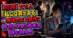 【悲報】女さん「私には罪がある」→職場の年上男性に告白された過去を語り始める