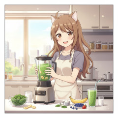 女連中ではスムージーとして流行だけど、男は理解できん。フルーツジュースだろ？