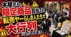 【悲報動画】本屋さん、限定商品目当ての転売ヤーらしき人たちで大行列になってしまう