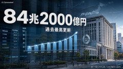 【速報】国の税収、８４兆２０００億円 前の年度から９兆円増 ６年連続で過去最高「みんなありがとうｗ」