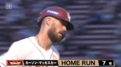 【楽天対日本ハム12回戦】楽天・マッカスカー、日本ハム・伊藤大海から第7号先制ソロホームラン！！！！！！！！！！
