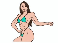 【朗報】美人女性トレーナー、ボディビルで優勝した身体がこちら