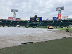 カープvs阪神は雨天中止。床田先発試合は今季5度目【雨男】