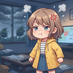 台風が来る前にイライラする人