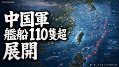 【どんどん増える】 中国軍が過去最多の艦船110隻超を第1列島線に展開、はじまるぞー！！！！