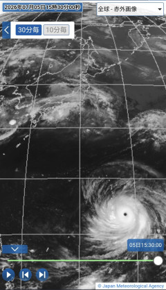 【画像】台風９号さん、ちょっとヤバい