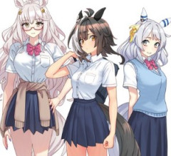 【ウマ娘】生脚がたまらない…いつものと違う制服もいいよね。
