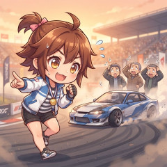 ドリフト大会、オリンピック選手たちが参戦してオジサンたちを無双