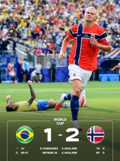 【サッカーW杯】ブラジルvsノルウェー､1-2でノルウェーが勝利 怪物ハーランドが2発でブラジル沈める