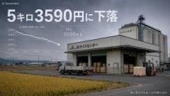 【SOS】5キロ3590円に下落、新米は3000円割れ予想も 米農家経営者「単純にコメがダブついてしまった」