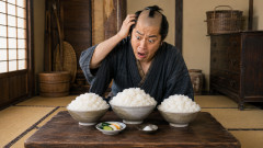 【衝撃】江戸時代の食事、白米3杯におかずは漬物と塩だけ…これ毎日は頭おかしくなるだろ…