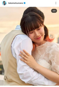 【画像】たかまつななさん（33）、別人級のウェディングフォト！2ショットも公開「幸せそう」昨年に事実婚、お相手は元官僚