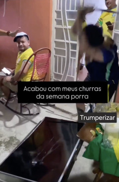 【悲報】ブラジル人さん、サッカー負けてテレビを破壊しまくる