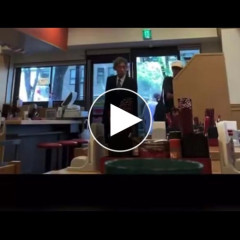 【動画】吉野家女さん、恫喝おじさんに味噌汁ぶっかけ