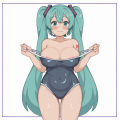 【画像】初音ミク「マ、マスター…この水着もうきついかもです///」