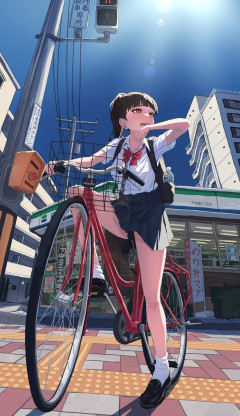 【画像】最近のJKってスパッツ履いてるからスカートヒラヒラさせながらチャリ通してるんだよねｗｗｗｗｗ